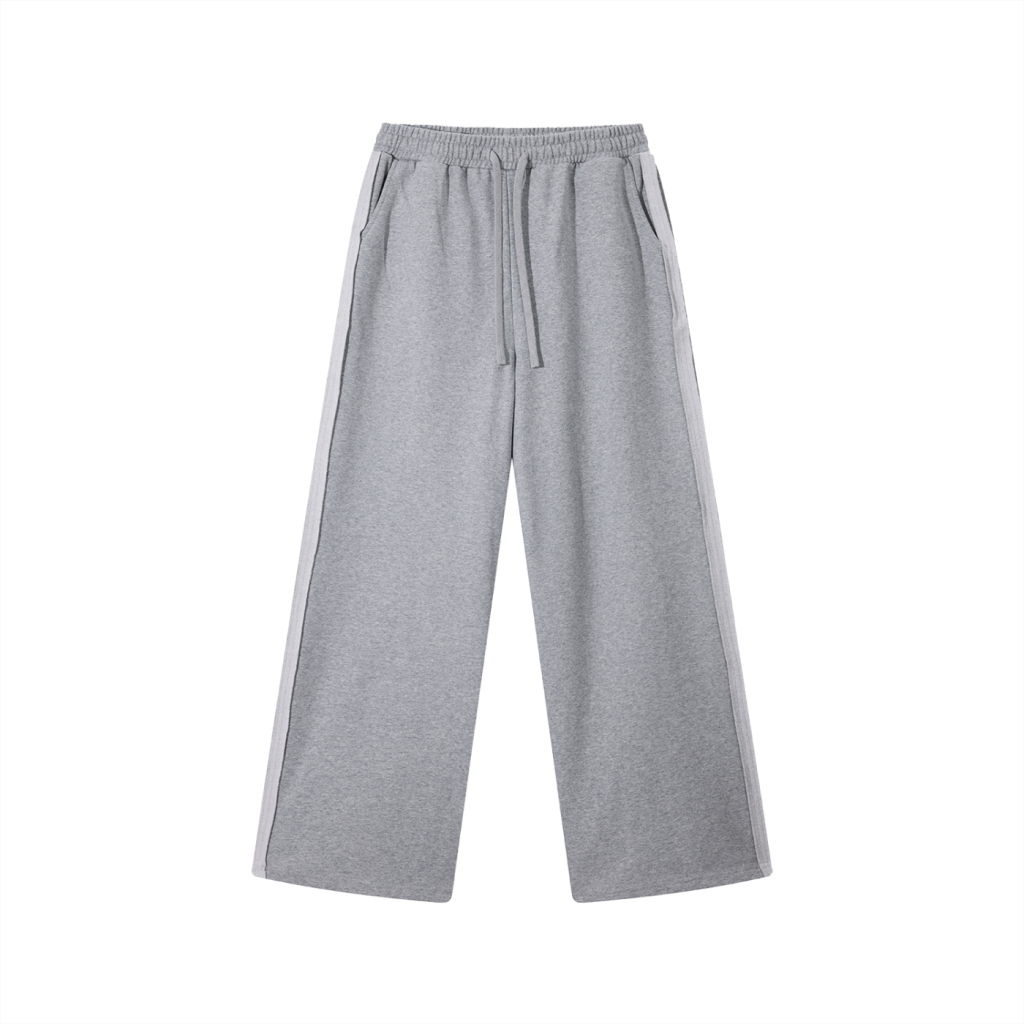 Contrast Tape Straight-Leg Sweatpants