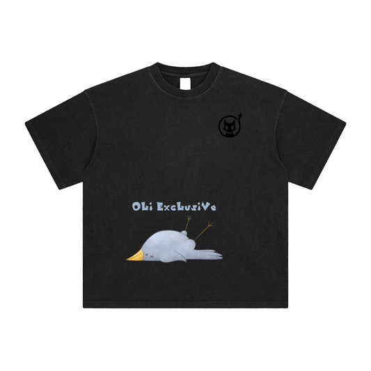 Dead bird Enzyme Washed T-Shirt