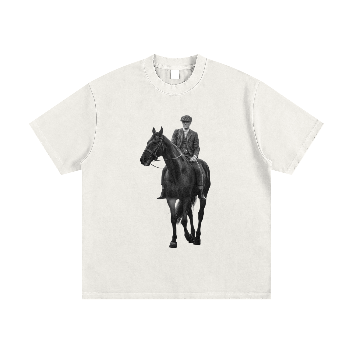 Heavyweight Vintage Washed Frayed T-Shirt (Thomas Shelby)