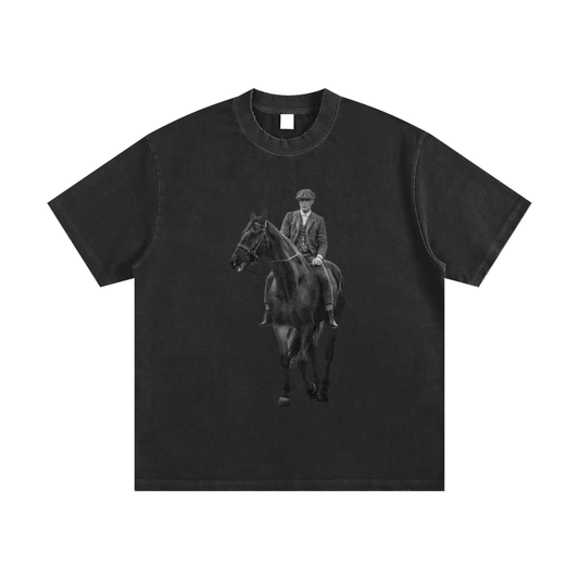 Heavyweight Vintage Washed Frayed T-Shirt (Thomas Shelby)