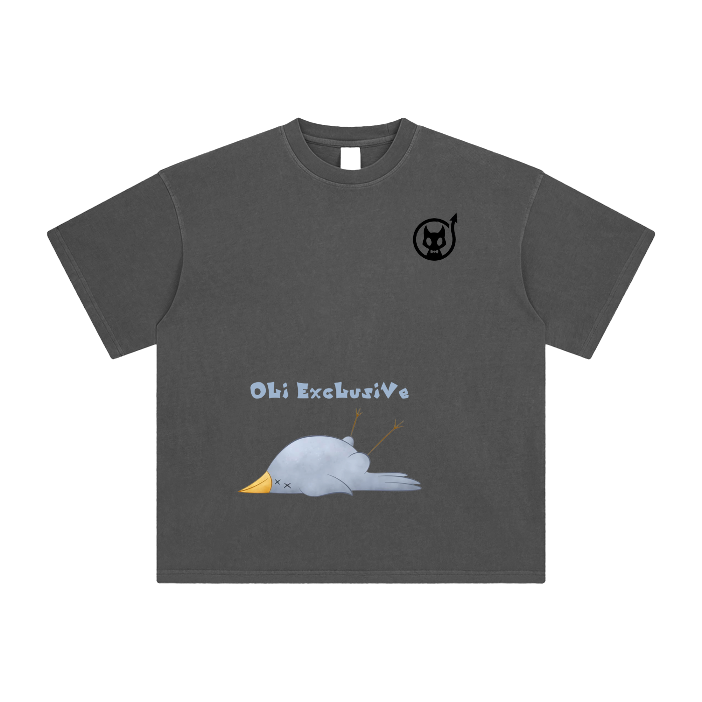 Dead bird Enzyme Washed T-Shirt